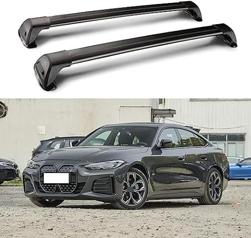 Auto Querträger Dachträger für BMW i4 Gran Coupe 2022 2023 2024, Auto Aluminium Querträger Dachträger DachbüGel Gepäckträger Zubehör