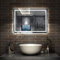 Bathroom Mirror with LED Lights, 500x700mm Illuminated Wall Mounted Vanity Mirror, Anti-fog, 3 Colors Dimmable, Memory Function, IP44, Makeup Mirror with Backlit and Front Lights for Bathroom