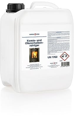 HANSE PRO Kamin- und Ofenscheiben-Reiniger, 500 ml I Ideal gegen hartnäckige Verschmutzungen wie Eingebranntes, Teer und Ruß I Kaminglas-Reiniger I Ofenglas (1 x 5000 ml)