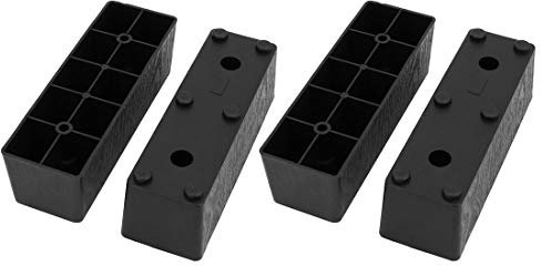 XYWHPGV 4pcs 150mmx50mmx50mm Rectangulaire Meuble Canapé Pieds Pieds en Plastique Noir(21775 b383e 10dfd eb0e5 30560 19740