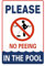 Yosqego Pool-Schilder im Vintage-Stil, Aufschrift Please No Peeing In The Pool, Metall-Blechschild, Pool-Dekorationen, Außenpool, Wanddekoration, Poolhaus-Dekoration, 20,3 x 30,5 cm, grün/weiß/rot