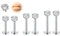 AVYRING 6 Stück Gewindelose Chirurgenstahl Medusa Flachrückige Ohrringe, 16G 6/8/10mm Silber Tragus Knorpel Helix Lippenpiercing Labret Stecker mit Herz CZ für Frauen Männer Forward Helix Schmuck