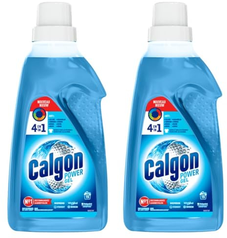 Calgon Gel Power 4 in 1 anticalcare, detersivo, anticorrosione, residui e odori – 2 x 750 ml