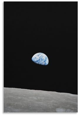 TINCHEW Poster Earthrise from Apollo 8, Wandkunst, Wandteppich, Gemälde, Wandteppiche, Kunstwerke, Geschenkidee, Raumästhetik, 20 x 30 cm