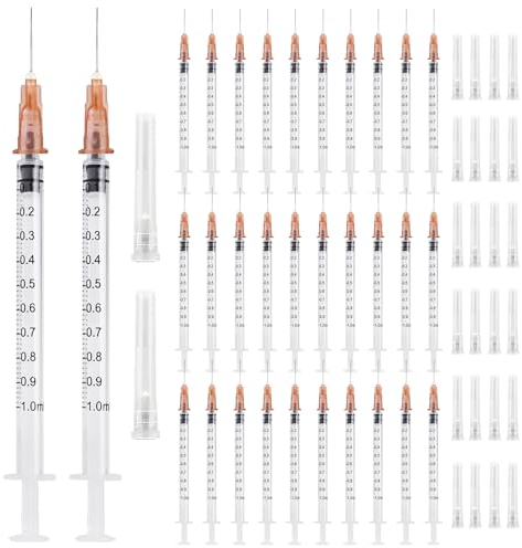 30 Stück Spritze 1 ml Spritzen Plastiktube Spritze Einwegspritzen Klein Dosierspritze Liquid Spritze Unabhängige Siegel Verpackung Spritzen