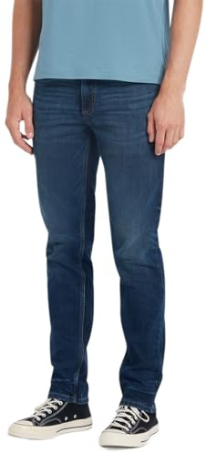 Farah Mens Elm Str Denim Washed Jeans, Worn Rinse, 34W / 34L UK