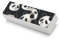 LXTDPBK Brillenetui, Hartschale, Leder, Sonnenbrillenetui, Panda-Stern, tragbares Brillenetui mit Reinigungstuch, stoßfestes Brillenetui, große Kapazität, Brillenhalter für Unisex, Panda Stern,