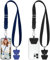 takyu 2 PCS Adjustable Phone Lanyard Neck Strap, Universal Mobile Phone Lanyard with 4 Adhesive Tethers for Smartphone Safety, Compatible for Iphone, Samsung, Huawei and Most Smartphone Black & Blue