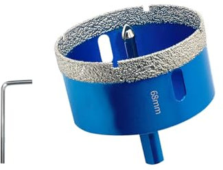 Teronbeta Punte per Trapano Diamantate 68mm con Punte Guida di Centraggio, professionale Vacuum Brasato Sega a Tazza Diamantata per piastrelle, porcellana, vetro, marmo e ceramica