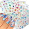 12 Blätter 3D Meerestiere Nagelsticker Sommer Nagelaufkleber Nagelfolie Laser Muschel Seestern Qualle Meerjungfrau Nagel Sticker Nägel Beach Nail Sticker Summer Nail Art Stickers Nageldesign Zubehör