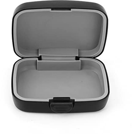 Qukaim Hearing Aid Case Portable Hard Case, Waterproof Hearing Aid Protective Storage Box for Outdoor Travel, Black