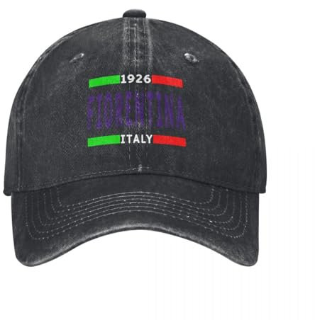 HEBUOUI Schwarze Baseballkappe Herren Fiorentina Italien Klassische Baseballkappe Benutzerdefinierte Kappe Sonnencreme Kapuze Pferd Hut Damen Beach Outlet 2024 Personalisierte Geschenke Männer Männer