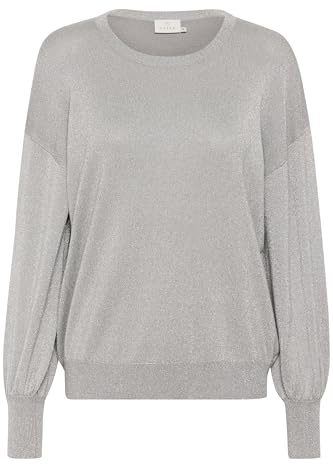 KAFFE Damen Strickpullover KAregina Damen Strickpullover Glitzer Langarm Winter Pullover Casual Elegant Lange Ärmel