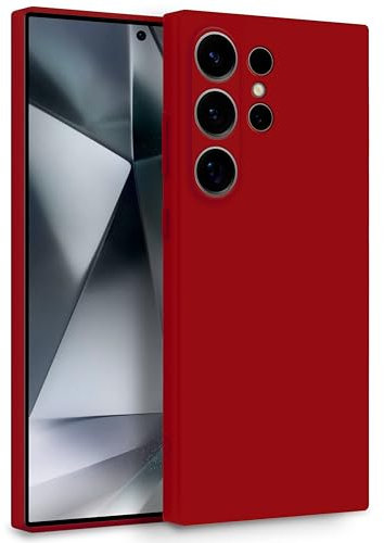 MyGadget Case pour Samsung Galaxy S25 Ultra - Coque de téléphone Portable à Deux Couches avec Protection d'appareil Photo - Housse avec Doublure intérieure et extérieur en Silicone - Rouge