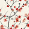 Papier Peint Fleurs Rouge,44 x 300cm Papier Peint Adhesif Floral de Prunier Papier Peint Arbre Noir Papier Peint Botanique Papier Peint Adhésif Aquarelle Papier Adhesif pour Meuble Chambre,Salon,Arche
