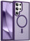 RALEAVO Custodia per Samsung Galaxy S24 Ultra Custodia magnetica resistente [compatibile con Magsafe] Custodia protettiva sottile antiurto per telefono S24 Ultra con retro rigido traslucido, viola