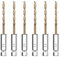 Wjelet 6 Pcs 2mm Shank Pilot Drill Bits Hex, Pilot Hole Drill Bits Metal with 2mm Drilling Dia Hex Shank 67mm Length for Wood, Stainless Steel, Metal, Plastic