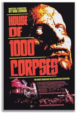 PCMOAUDB Filmposter House of 1000 Corps, dekoratives Gemälde, Leinwand, Wandposter und Kunstdruck, moderne Familienschlafzimmer-Dekoration, Poster, 50 x 75 cm