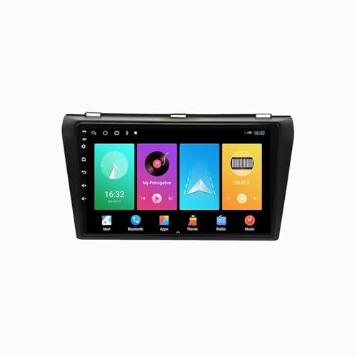 Android 13 2 DIN Pantalla Táctil Radio 9 Coche Pantalla para Mazda 3 2003 2004-2009 con Enlace Espejo/Navegación GPS/Radio FM/BT/Mandos Volante/Reproductor Multimedia(8G+256G)