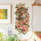 WandSticker4U®- Edeles Wandtattoo LEOPARD & BLUMEN mit goldenen Konturen (60x30 cm) I Wandaufkleber exotisches Tiermotiv mit Pfingstrosen I Wandsticker Wohnzimmer Schlafzimmer Safari Tiere