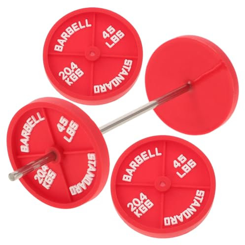 CIYODO Hantel für Puppenhaus Rote Fitness Deko für Sportliebhaber für Kreative Szenen