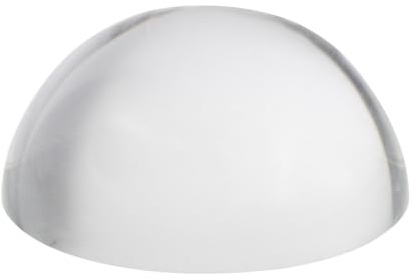 NIYANGLE Klare Kristall Halbkugel 9cm aus Massivem Glas Transparente Dekokugel für Schreibtisch und Fotografie Reflektierende Glas Dekoration für Zuhause und Büro