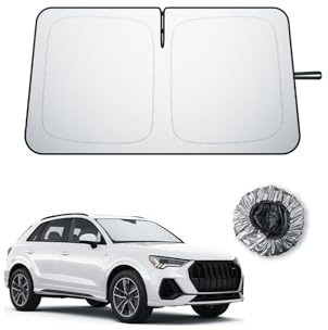 BIBIBO Compatible con Audi Q3 F3 2020-2025, protección Solar, protección UV, Parabrisas Delantero, sombrilla de Coche, Tela sin Arrugas, Parasol Interior, Parabrisas Q3 F3, Accesorio