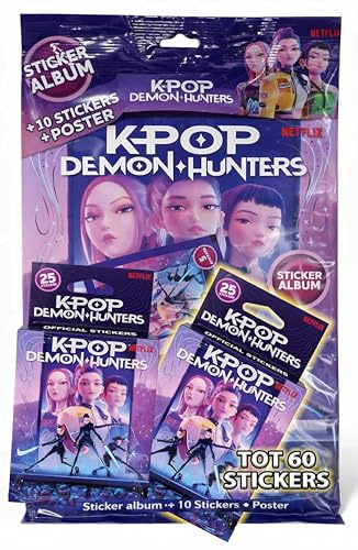 Album Figurine K-Pop Demon Hunters + 2 Deck Figurine (50 Figurine Totali) – Collezione Carte K-Pop Demon Hunters