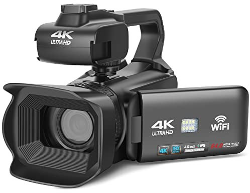 NBD Videokamera 42MP 18X Digitalkamera, Videokamera für YouTube 3.0inch Flip Screen Camcorder Vlogging Kamera mit Fernbedienung