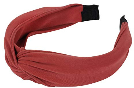 axy Breiter Haarreif mit raffinierten Knoten-Vintage-Wunderschön Stirnband Haarschmuck Damen Haarreifen HR34b Stil A (Stil A - Rot)