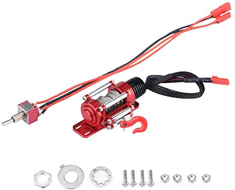 Verricello RC, Verricello metallico elettrico per auto RC 1/10 SCX10 D90 D110 TF2 KM2