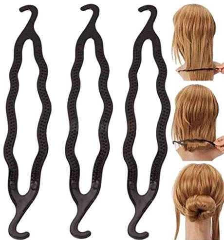 HeiHy 10 Stück Kunststoff Doppelhaken Haarspange Haar Dutt Maker Haarknoten Maker Haar Styling Werkzeug