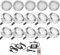 20er LED Bodeneinbauleuchten Terrassenbeleuchtung Arbeitet mit Alexa, Google Home,WiFi Wireless Smart Phone Ø45mm IP67 Wasserdicht LED Einbaustrahler