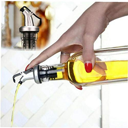Case Cover Küche Öl-Flaschen-Stopper Essig-Flaschen Can Abs Verschluss-stecker-Seal Auslaufsichere Düse Sprayer Schnapsportionierer Wein (zufällige Farbe)
