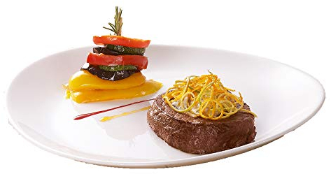 Luminarc Friends Time Opal Glass Steak Pasta Pizza Serving Dinner Fish Plates (1x Steak Plate, White)