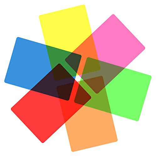 YKING 6 x A4 Colour Overlays to Aid/Support/Help Reading - Excellent Reading Tools for Dyslexia, Irlen's Syndrome, ADHD and to Reduce Visual Stress Multi Color