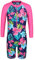 ZNYUNE Mädchen Einteiler Langarm Badeanzug Stoffdruck Kinder Schwimmanzug 337 NavyFlower 152/158