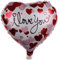 DIWULI Herzballon I love you - edler Luftballon Liebe Rot