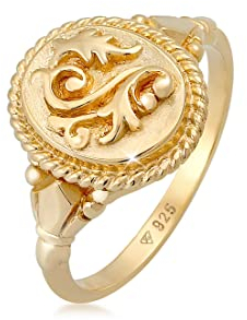 Elli Ring Damen Vintage Ornament Antik Chunky Trend in 925 Sterling Silber