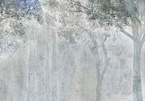 decomonkey Photo Wallpaper Forest Nature Vintage 400 x 280 cm | Non-Woven, Fleece, Wall Mural, Wall Art, Modern Print, Home Decoration, Bedroom, Living Room, Abstract Concrete, Picture