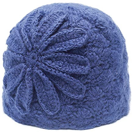 ZLYC Damen Winter Vintage Wolle Fischerhüte Bowler Hut(Einfarbiges Blau)