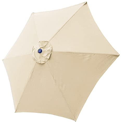 Ferocity, Housse de rechange pour parasol d'extérieur - 8 baleines - Imperméable - Anti-UV - Polyester résistant - Beige - 300 cm [136]