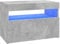 vidaXL TV Schrank mit LED-Leuchten Lowboard Fernsehschrank Fernsehtisch Sideboard HiFi-Schrank TV Möbel Tisch Board Betongrau 60x35x40cm