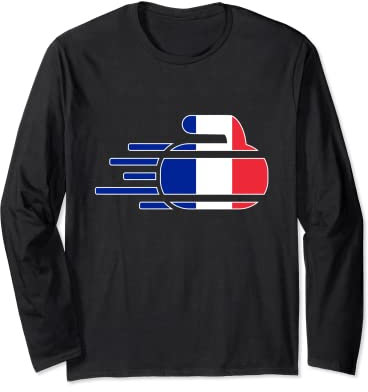 Frankreich Curling Team Fans Trikot French Curlers Wintersport Langarmshirt