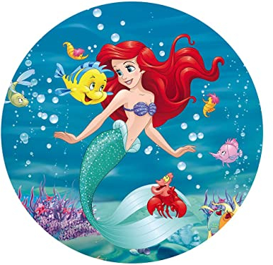 Tortenaufleger Ariel, Fabius und Sebastian, rund 20cm Fondantpapier PREMIUM