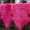 Hollert Lammfell Merino Pink kuschelig flauschig Schaffell waschbar Echtfell Läufer Teppich für Wohnzimmer Kinderzimmer Schlafzimmer Größe 100-110