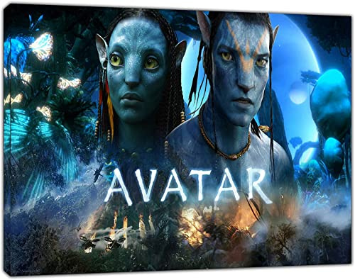 Avatar-Filmbild auf gerahmter Leinwand, Wandkunst, Heimdekoration, 50 x 30 cm, 18 mm Tiefe