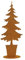 Deko Tannenbaum aus Metall mit Bodenplatte zum Stellen in Rostoptik 57cm als Gartendeko