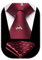 HISDERN Krawatte Burgund Herren Krawatten Motorrad Muster mit Einstecktuch Krawatte Hochzeit und Taschentuch Set