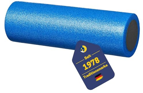 Best Sporting Yogarolle mit Übungsanleitung I Farbe: blau/schwarz I Länge: 45 cm, Ø 15 cm I Gewicht: 0,36 Kg I Schaumstoffrolle für Beweglichkeit und Durchblutung